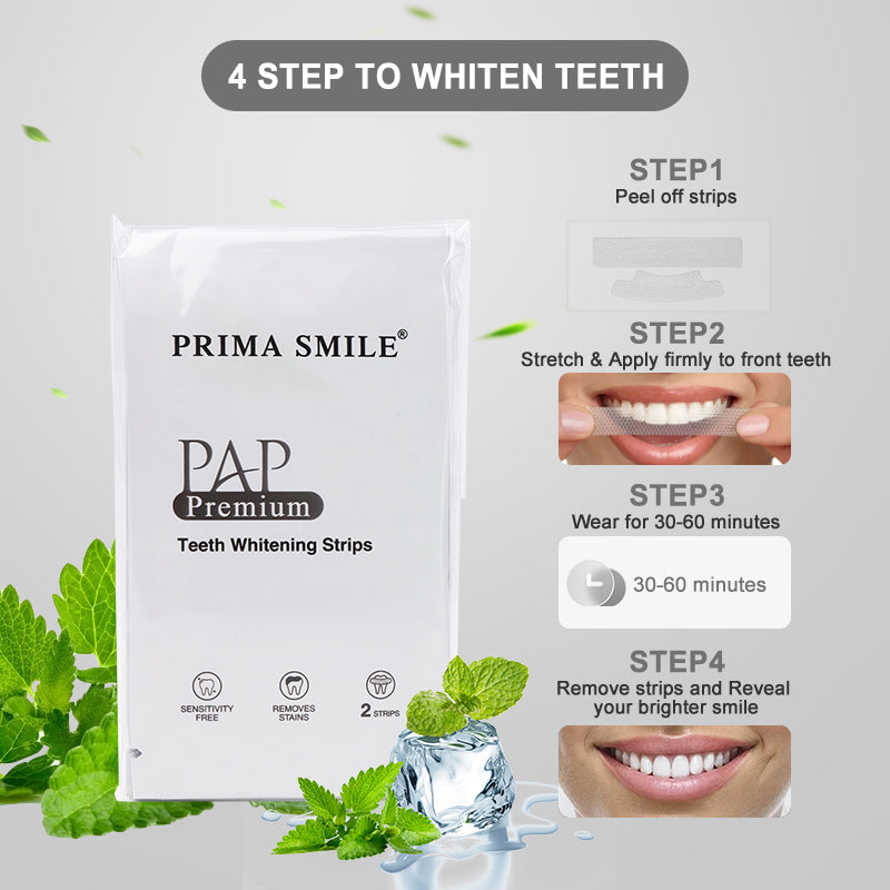 PRIMA SMILE™ Premium PAP Teeth Whitening Strips