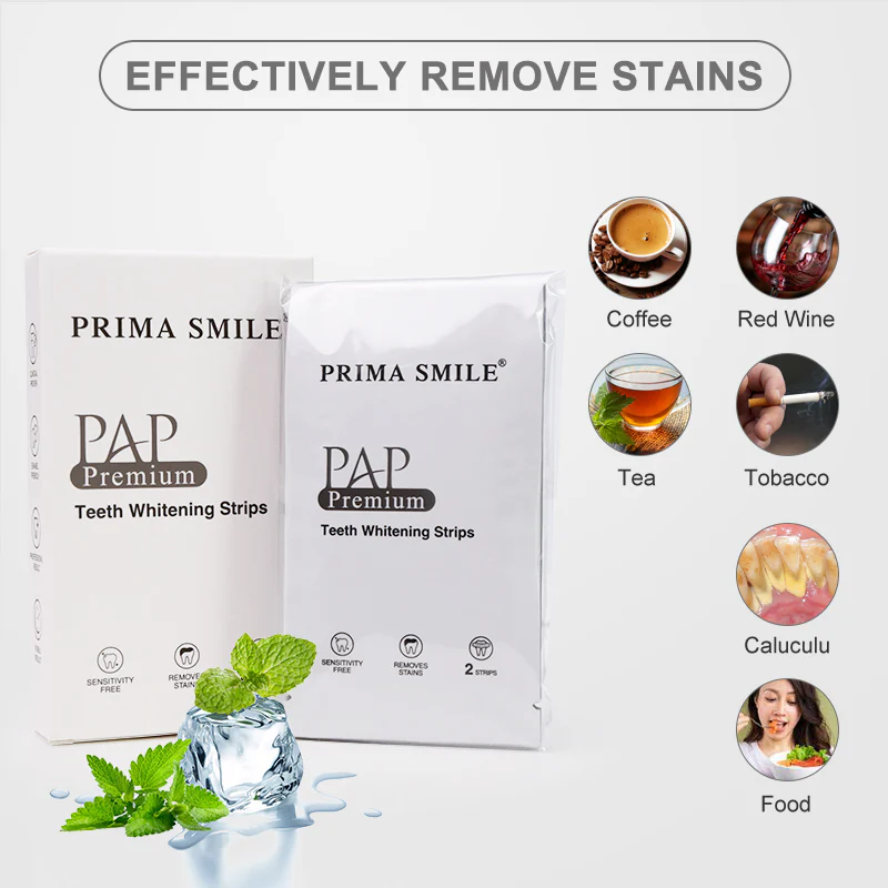 Premium PAP Teeth Whitening Strips