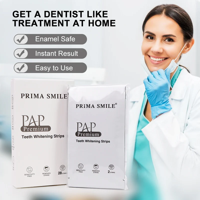 Premium PAP Teeth Whitening Strips